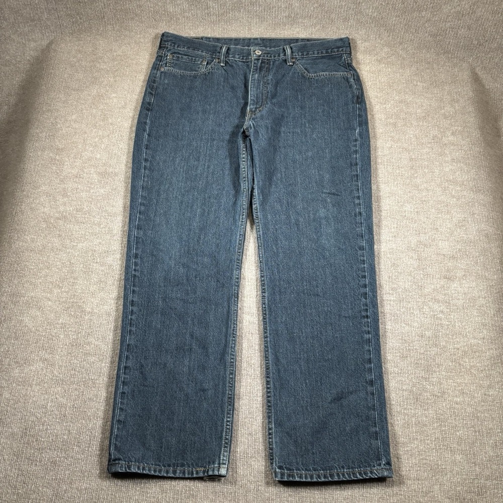 Levis 514 Jeans Mens 38x32 Straight Fit Medium Wash Blue Denim Cotton